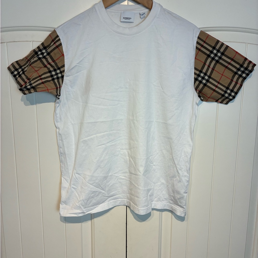 Burberry White Cotton T-Shirt